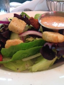 Restaurant Reviews Rhode Island Island - Hemenway's house dressing on a mixed green salad